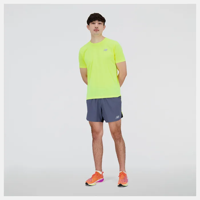 Shirts Impact Run Short Sleeve COSMIC PINEAPPLE HEATHER New Balance Men Shirts Impact Run Short Sleeve COSMIC PINEAPPLE HEATHER New Balance Men