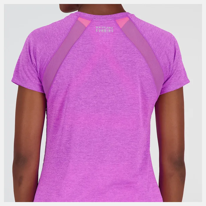 Shirts Impact Run Short Sleeve COSMIC ROSE HEATHER New Balance Women Shirts Impact Run Short Sleeve COSMIC ROSE HEATHER New Balance Women