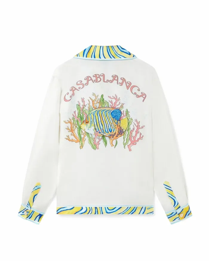 Shirts Men Casablanca Paris Aquatique Silk Shirt