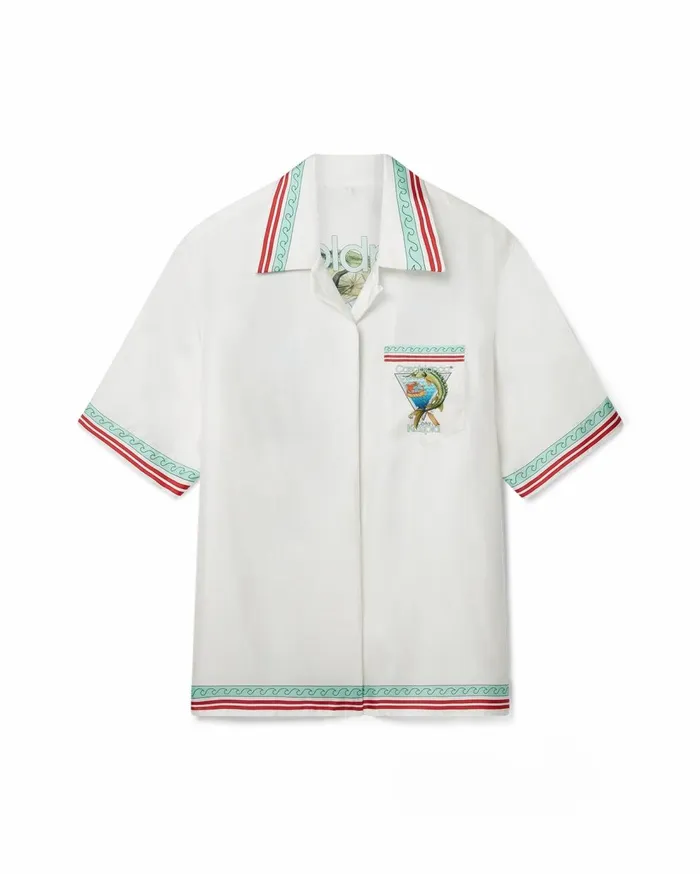 Shirts Men Casablanca Paris Kaspia Caviar Club Shirt