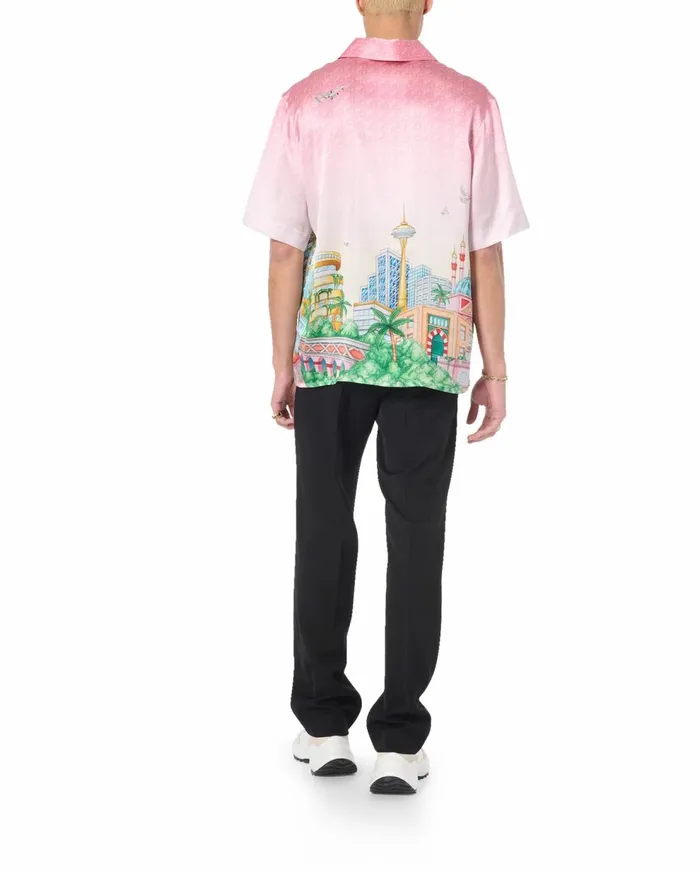 Shirts Men Casablanca Paris Morning City View Silk Shirt Shirts Men Casablanca Paris Morning City View Silk Shirt