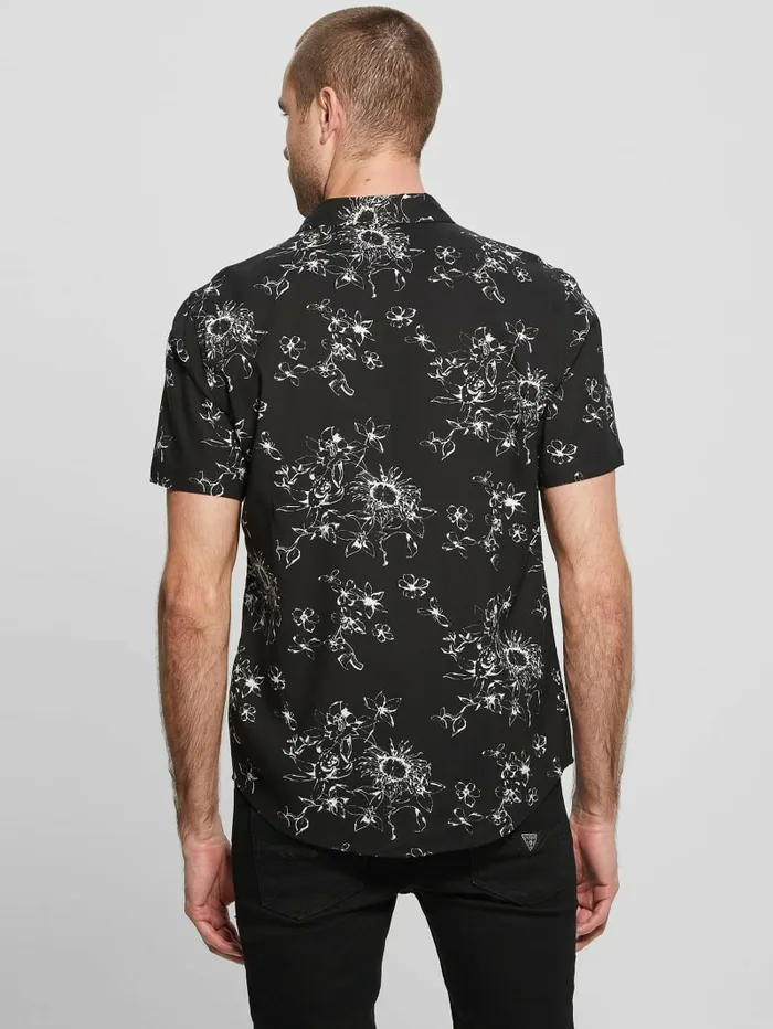 Shirts Men Eco Rayon Sienna Floral Shirt Sienna Floral Jet Black GUESS Shirts Men Eco Rayon Sienna Floral Shirt Sienna Floral Jet Black GUESS