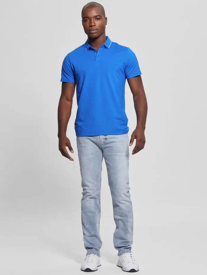 Shirts Men Paul Pique Tape Polo Shirt Bright Zaffre GUESS