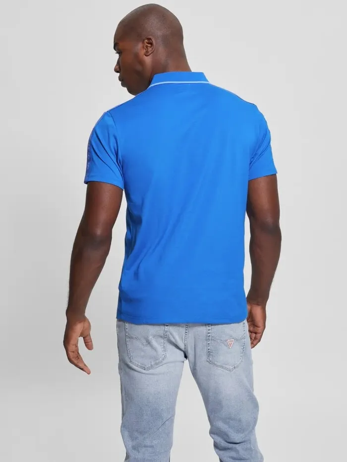 Shirts Men Paul Pique Tape Polo Shirt Bright Zaffre GUESS