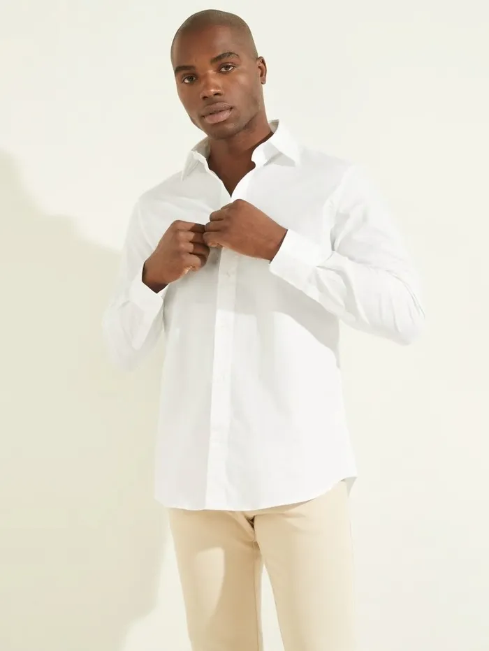 Shirts Men William Shirt Pure White GUESS