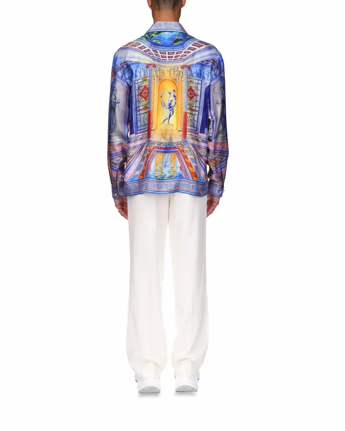 Shirts MenWomen Casablanca Paris Le Temple Silk Shirt