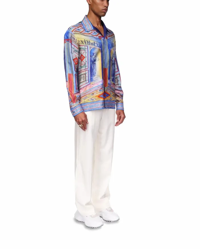 Shirts MenWomen Casablanca Paris Le Temple Silk Shirt