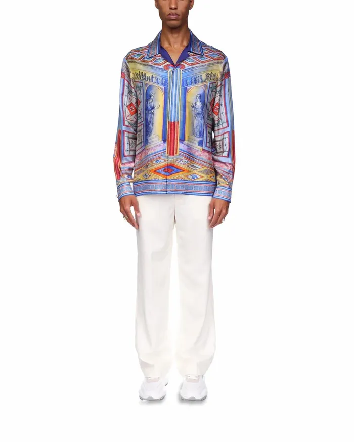 Shirts MenWomen Casablanca Paris Le Temple Silk Shirt