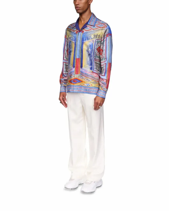 Shirts MenWomen Casablanca Paris Le Temple Silk Shirt