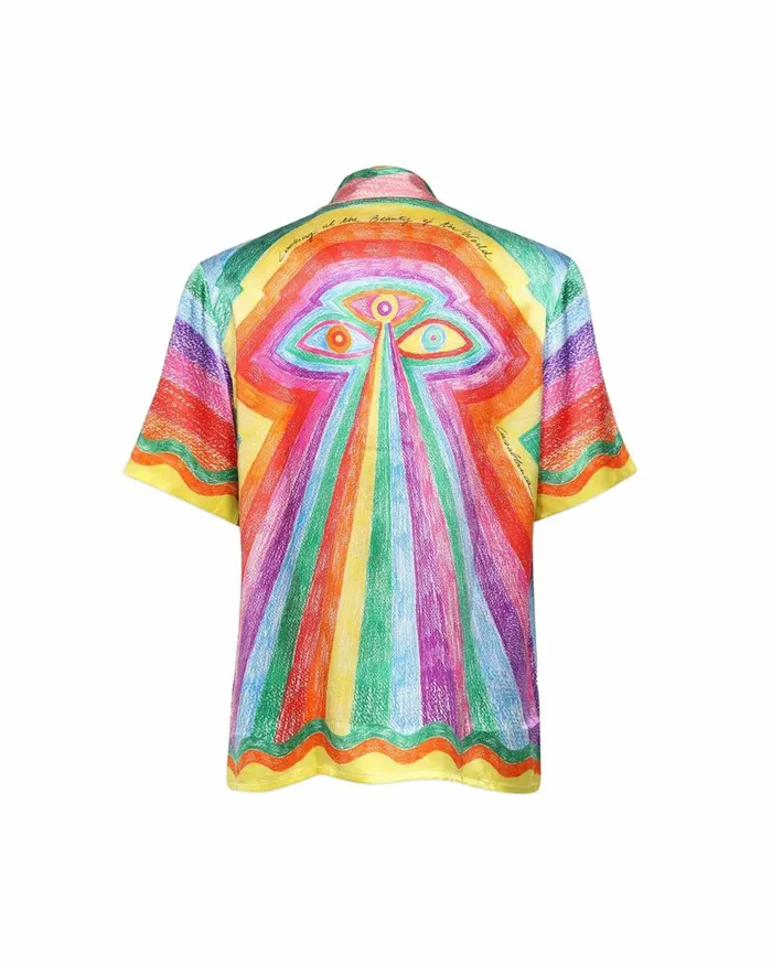 Shirts Women Casablanca Paris Mind Vibrations Silk Shirt