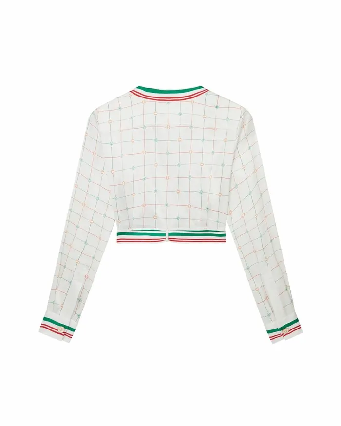 Shirts Women Casablanca Paris Tennis Club Check Wrap Blouse Shirts Women Casablanca Paris Tennis Club Check Wrap Blouse