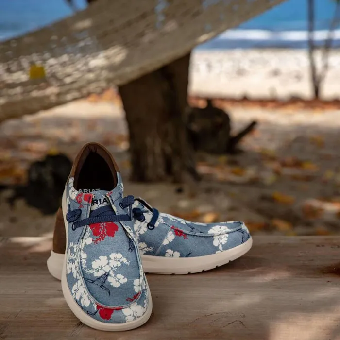 Shoes and Sneakers Men Ariat Hilo Western Aloha Red White And Blue Pareau Prin Shoes and Sneakers Men Ariat Hilo Western Aloha Red White And Blue Pareau Prin