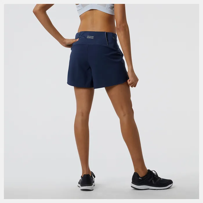 Shorts New Balance Women Printed Impact Run 5in Short NATURAL INDIGO Shorts New Balance Women Printed Impact Run 5in Short NATURAL INDIGO