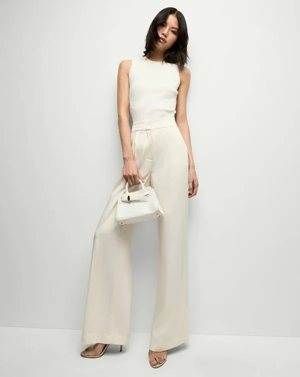 Sid CrewNeck Knit Tank Top Offwhite Women Veronica Beard Tops Sid CrewNeck Knit Tank Top Offwhite Women Veronica Beard Tops