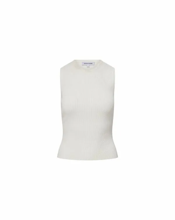 Sid CrewNeck Knit Tank Top Offwhite Women Veronica Beard Tops Sid CrewNeck Knit Tank Top Offwhite Women Veronica Beard Tops