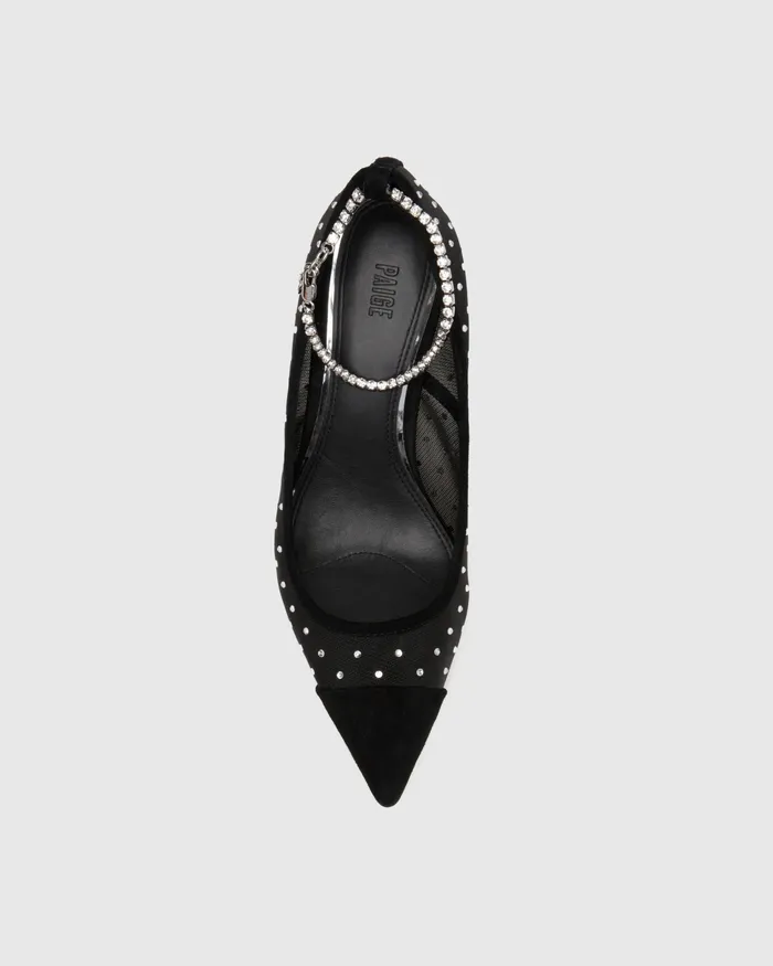 Silva Pump 8211 Black Mesh Heels and Wedges PAIGE Women Silva Pump 8211 Black Mesh Heels and Wedges PAIGE Women
