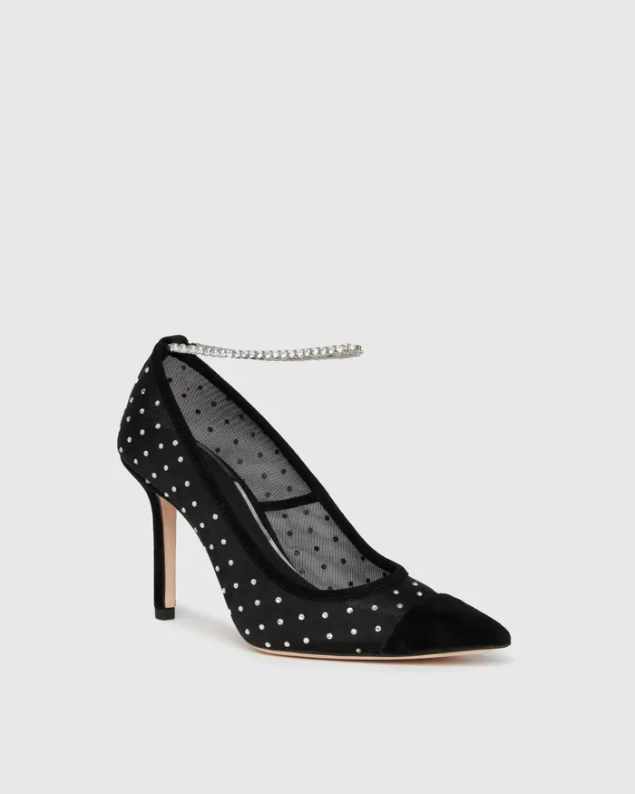 Silva Pump 8211 Black Mesh Heels and Wedges PAIGE Women Silva Pump 8211 Black Mesh Heels and Wedges PAIGE Women