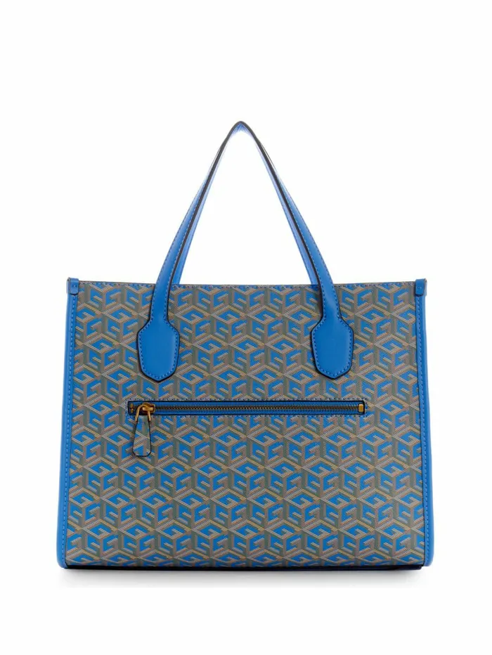 Silvana G Cube Tote Aquatic Logo Women Handbags GUESS