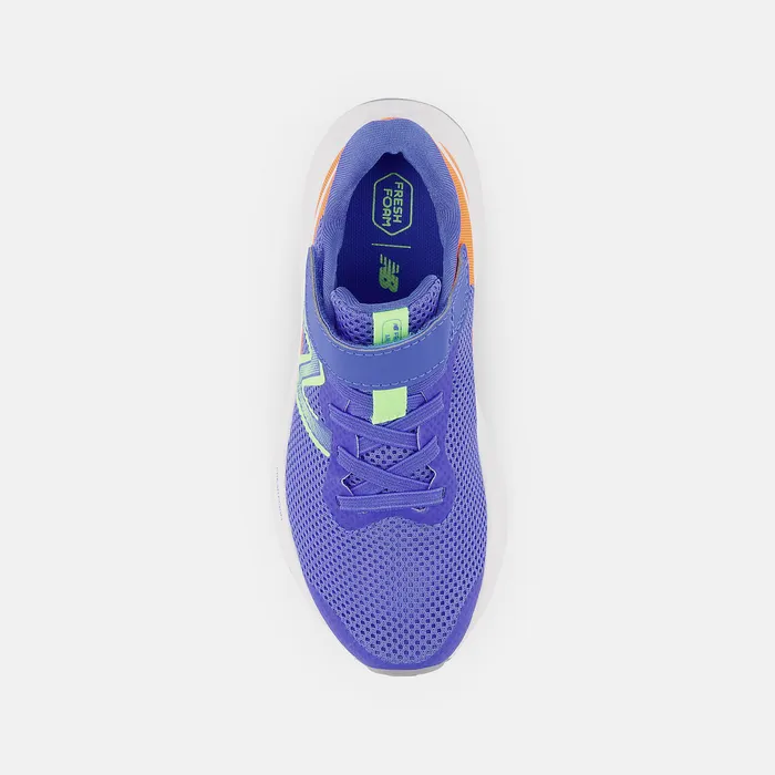 Size 105 8211 3 Fresh Foam Arishi v4 Bungee Lace with Top Strap Bright Lapis with Bleached Lime Glo and Neon Dragonfly 8211 New Balance Kids Size 105 8211 3 Fresh Foam Arishi v4 Bungee Lace with Top Strap Bright Lapis with Bleached Lime Glo and Neon Dragonfly 8211 New Balance Kids