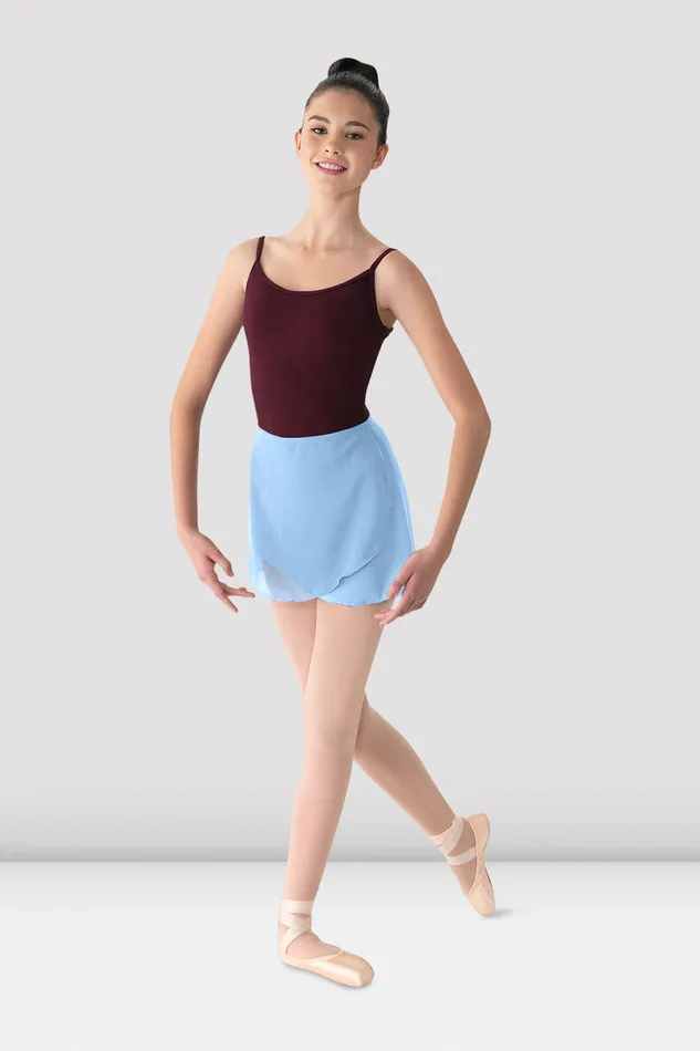 Skirts and Tutus Bloch Adult Ladies Mirella Georgette Wrap Skirt Light Blue