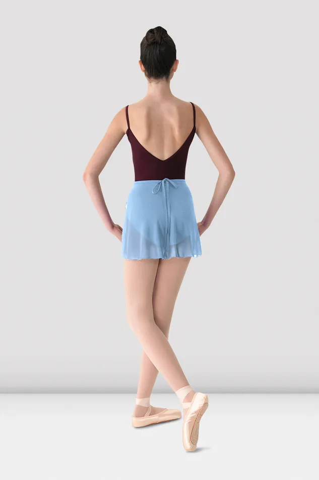Skirts and Tutus Bloch Adult Ladies Mirella Georgette Wrap Skirt Light Blue