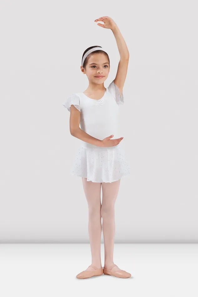 Skirts and Tutus Children Bloch Girls Olesia Georgette Sequin Skirt White