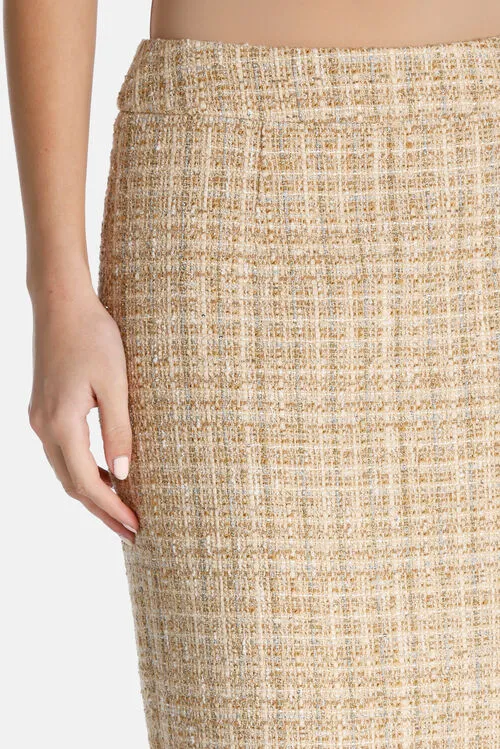 Skirts and shorts Women Luisa Spagnoli Talismano Talismano BeigeGold Skirts and shorts Women Luisa Spagnoli Talismano Talismano BeigeGold