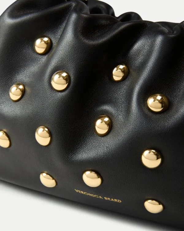 Small Veronica Beard Studded Stash Bag Blackandgold Women Veronica Beard Handbags
