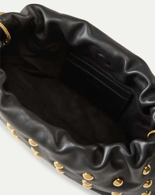 Small Veronica Beard Studded Stash Bag Blackandgold Women Veronica Beard Handbags