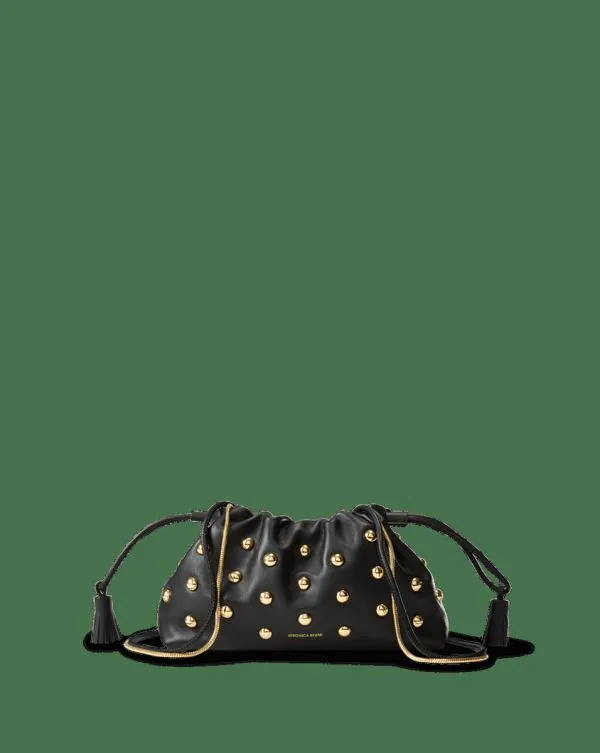Small Veronica Beard Studded Stash Bag Blackandgold Women Veronica Beard Handbags