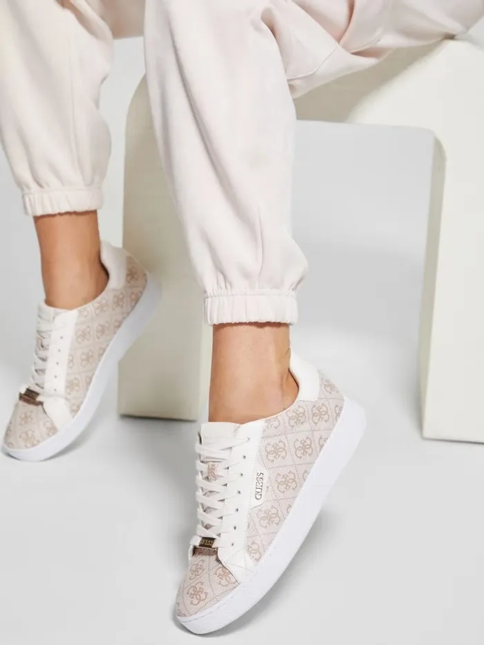 Sneakers GUESS Women Renzy Debossed Logo LowTop Sneakers Dark Natural