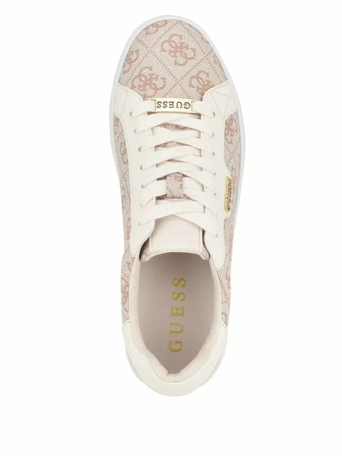 Sneakers GUESS Women Renzy Debossed Logo LowTop Sneakers Dark Natural