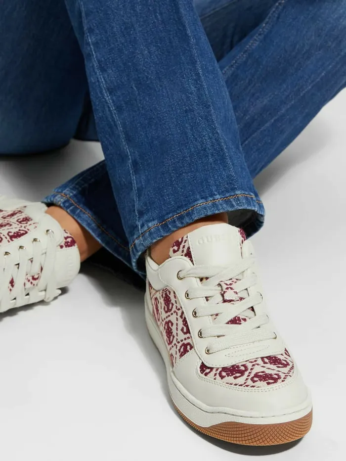 Sneakers Invited Jacquard Low Top Medium Natural 101 8211 GUESS Women Sneakers Invited Jacquard Low Top Medium Natural 101 8211 GUESS Women