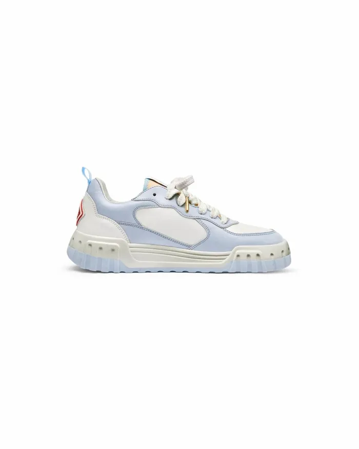 Sneakers Men Casablanca Paris Court White and Powder Blue Sneaker