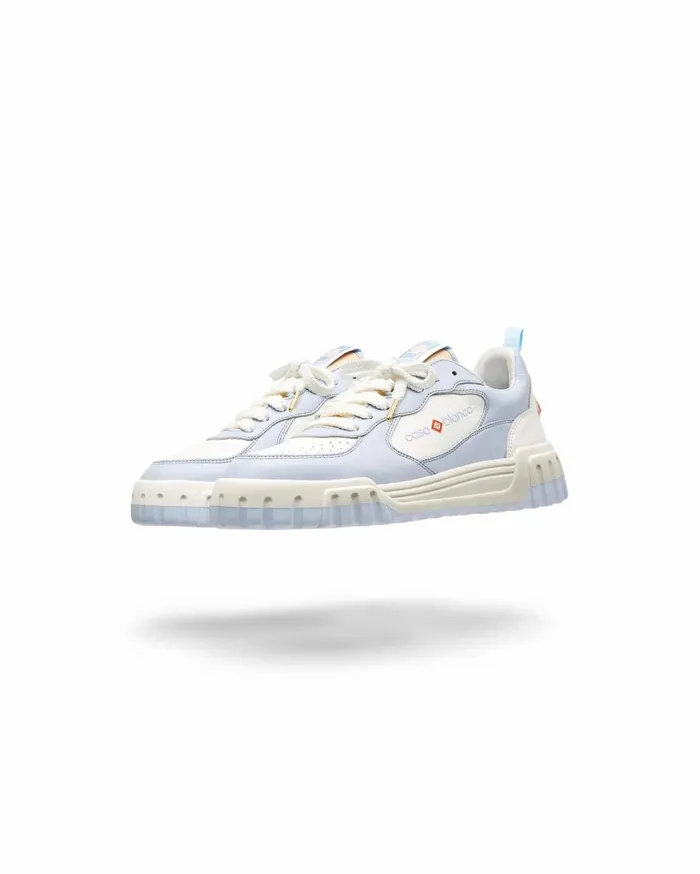 Sneakers Men Casablanca Paris Court White and Powder Blue Sneaker