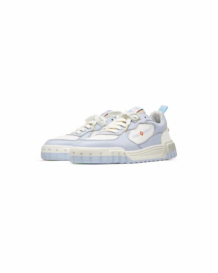 Sneakers Men Casablanca Paris Court White and Powder Blue Sneaker