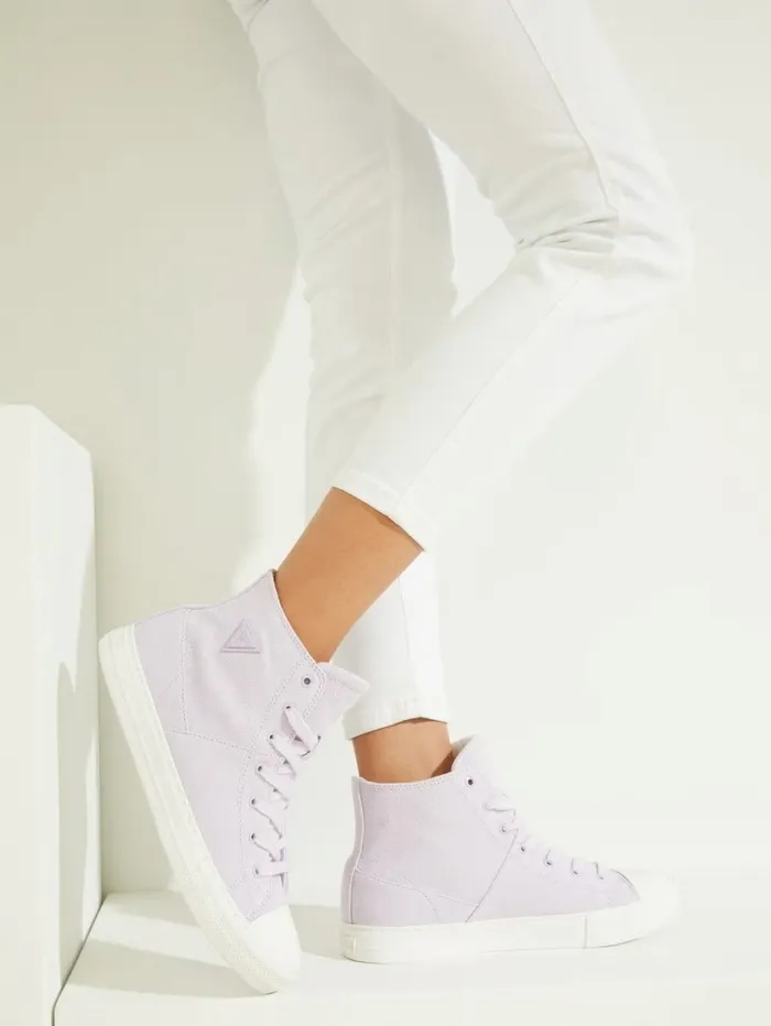 Sneakers Prinze HighTop Canvas Sneakers Open Purple GUESS Women Sneakers Prinze HighTop Canvas Sneakers Open Purple GUESS Women