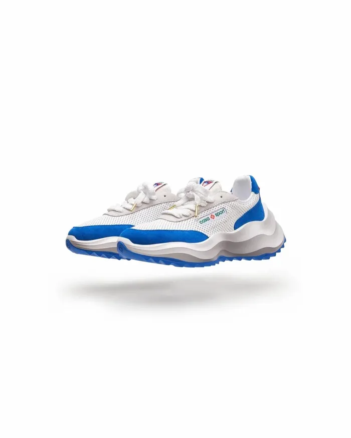 Sneakers Women Casablanca Paris Atlantis White and Blue Sneaker