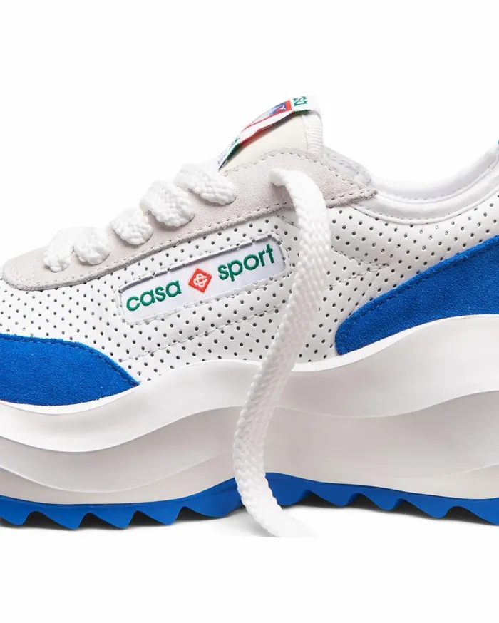 Sneakers Women Casablanca Paris Atlantis White and Blue Sneaker