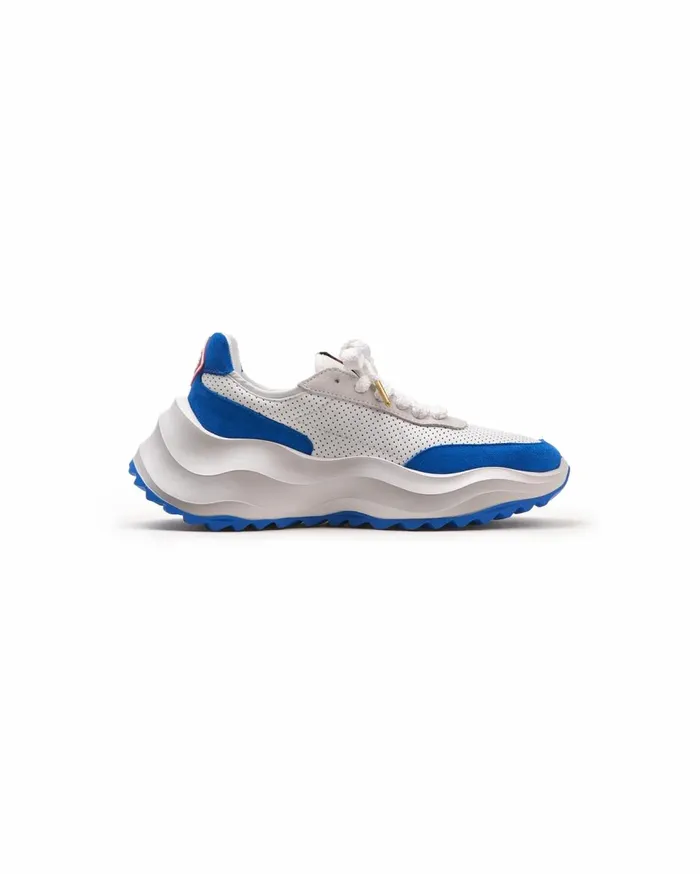 Sneakers Women Casablanca Paris Atlantis White and Blue Sneaker