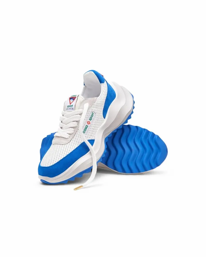 Sneakers Women Casablanca Paris Atlantis White and Blue Sneaker