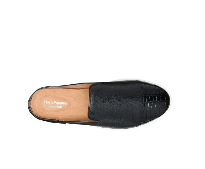 Sneakers Women Sabine Mule Black Leather Hush Puppies