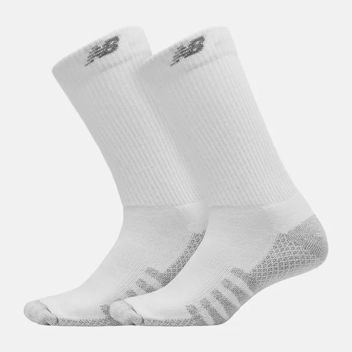 Socks MenWomen Coolmax Crew Socks 2 Pack WHITE New Balance
