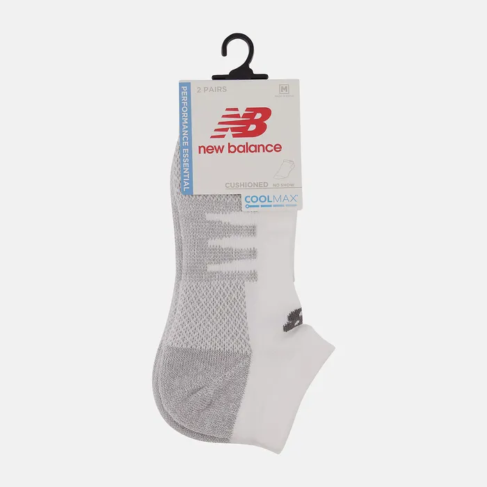 Socks MenWomen Coolmax No Show Socks 2 Pack WHITE New Balance Socks MenWomen Coolmax No Show Socks 2 Pack WHITE New Balance