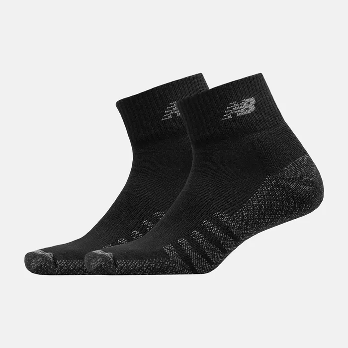 Socks MenWomen New Balance Coolmax Quarter Socks 2 Pack BLACK