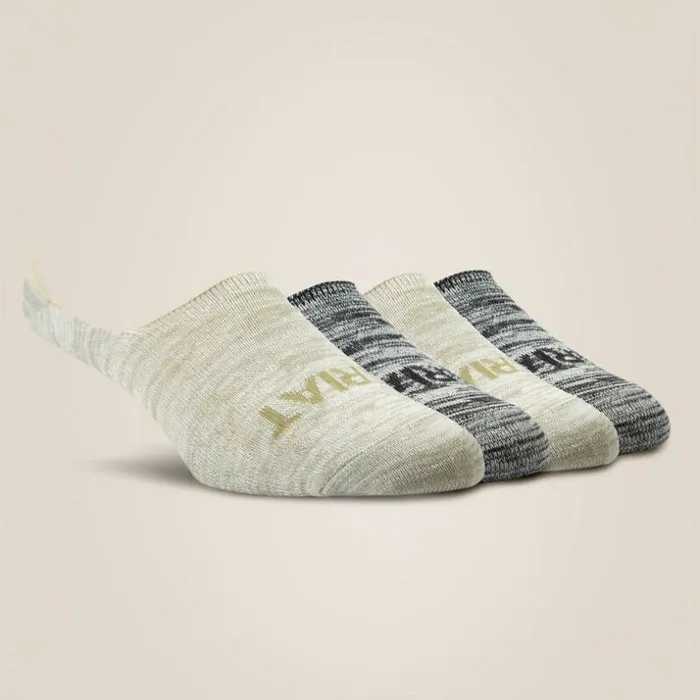 Socks Women Ariat No Slip No Show Sock 4 Pair Multi Color Pack Heathered Neutrals Socks Women Ariat No Slip No Show Sock 4 Pair Multi Color Pack Heathered Neutrals