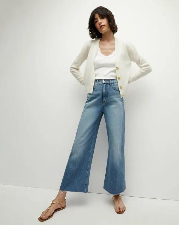 Solene Cashmere Cardigan Ivory Women Veronica Beard Sweaters Solene Cashmere Cardigan Ivory Women Veronica Beard Sweaters
