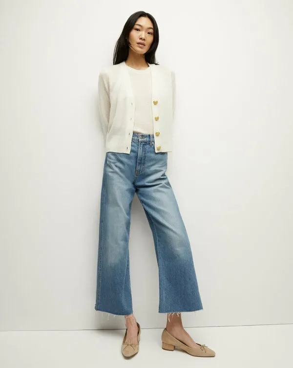 Solene Cashmere Cardigan Ivory Women Veronica Beard Sweaters Solene Cashmere Cardigan Ivory Women Veronica Beard Sweaters