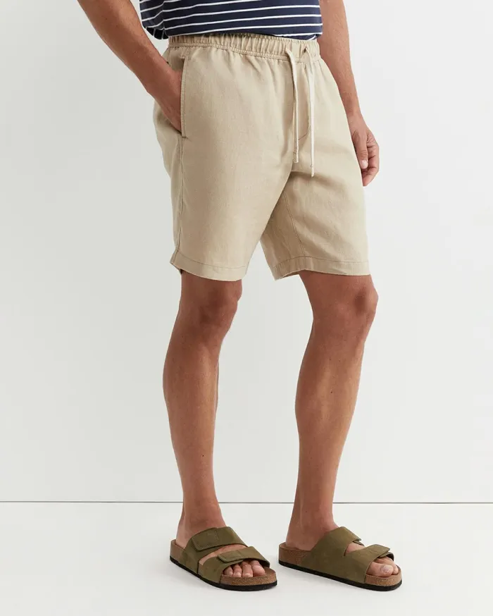 Sportscraft Caffery Linen Short Cappuccino Men Shorts