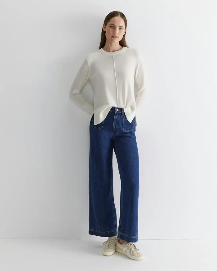 Sportscraft Cass Merino Wool Knit Winter White Women Knits and Cardigans